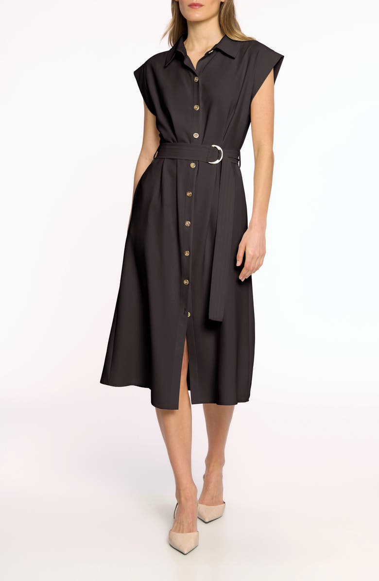Luxely Marigold Belted Midi Shirtdress, Main, color, 