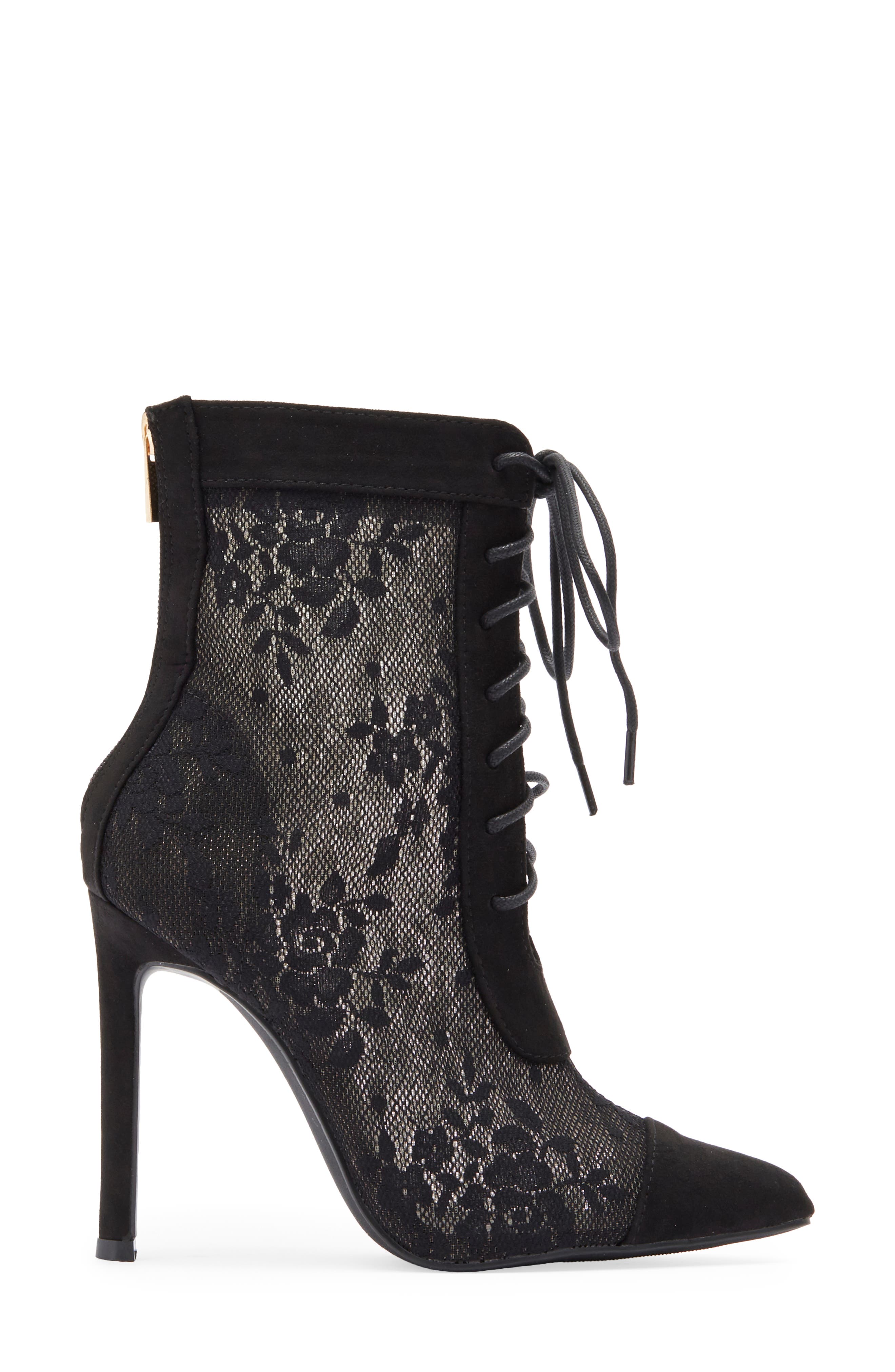 WILD DIVA LOUNGE Shaya Sheer Lace Boot, Alternate, color, 