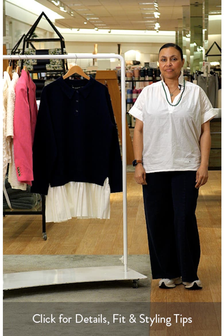 Long Sleeve Mixed Media Polo Minidress video