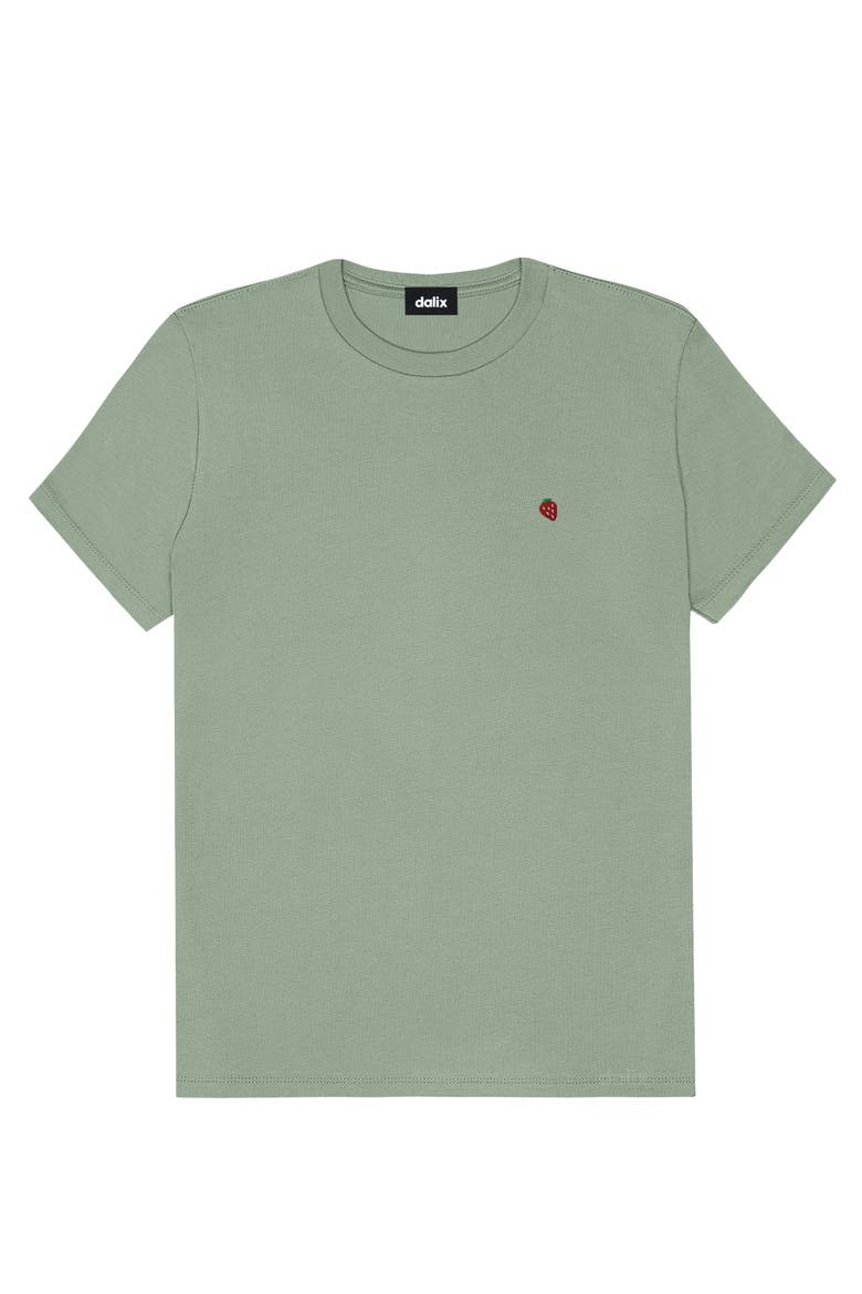 Womens Lil Strawberry Jersey Tee, Alternate, color, Sage