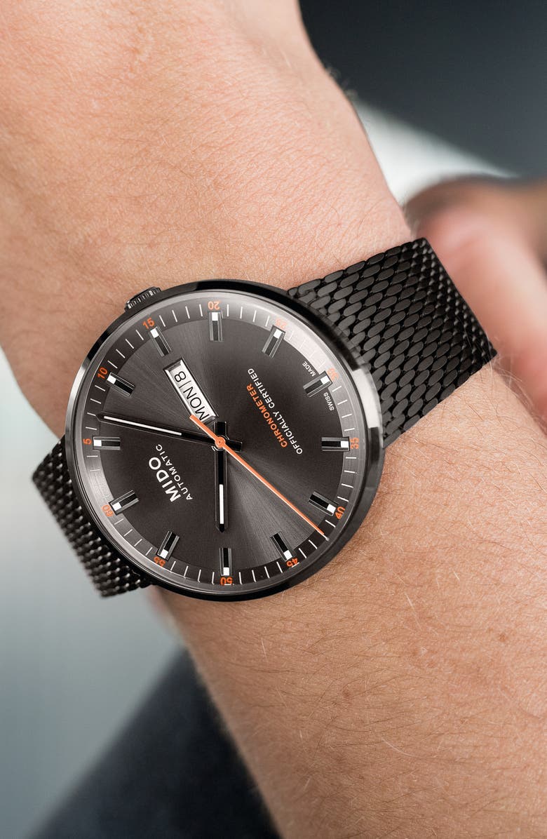 MIDO Commander II Stainless Steel Strap Watch, Alternate, color, 