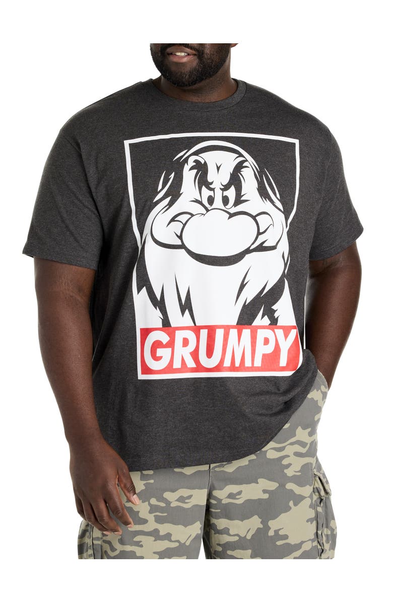 True Nation by DXL Big & Tall Snow White Grumpy Graphic Tee, Main, color, 