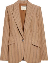 L'AGENCE Chamberlin Charcoal Stripe Blazer