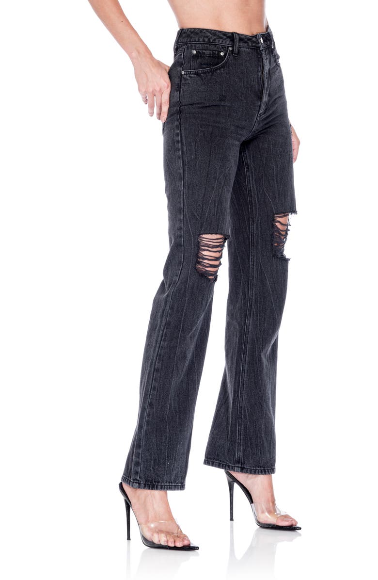 AFRM Oden Ripped High Waist Wide Leg Jeans, Alternate, color,