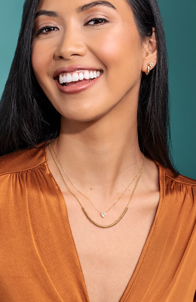 Bony Levy Simple Obsession 18K Yellow Gold Diamond Heart Pendant Necklace - 0.16ct., Alternate, color, 18K Yellow Gold