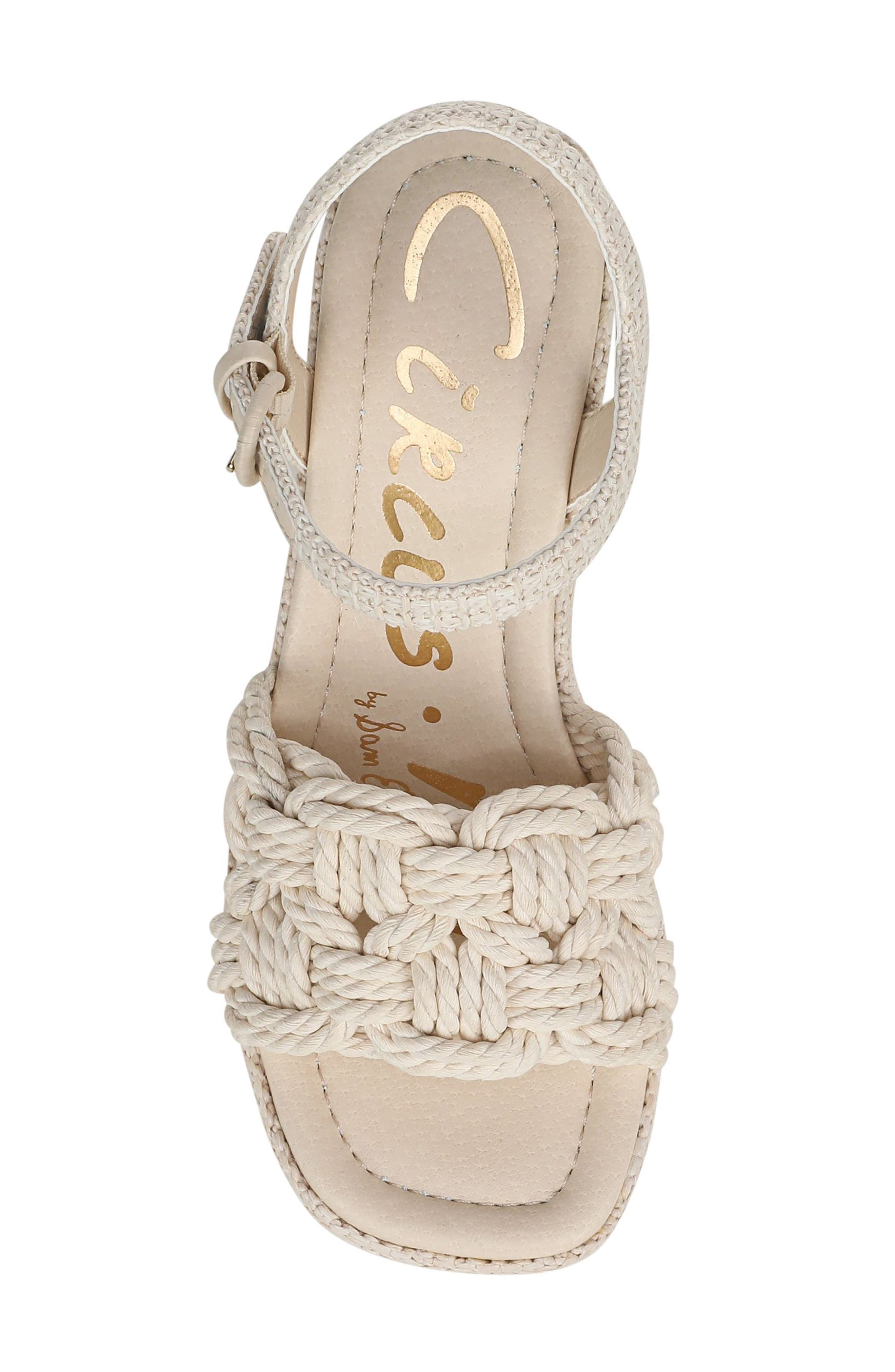 Jackie Ankle Strap Platform Wedge Sandal, Alternate, color, VANILLA BEAN
