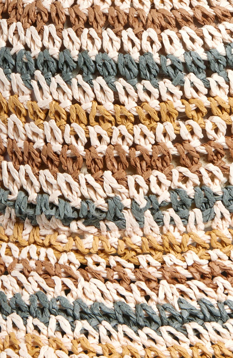 Treasure & Bond Stripe Crochet Bucket Hat, Alternate, color, Yellow Combo