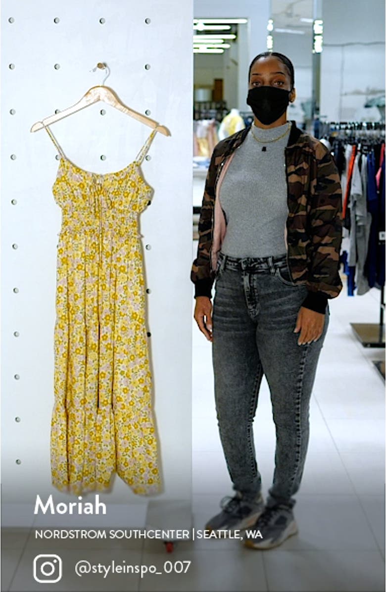 Wisteria Floral Tiered Midi Sundress, sales video thumbnail