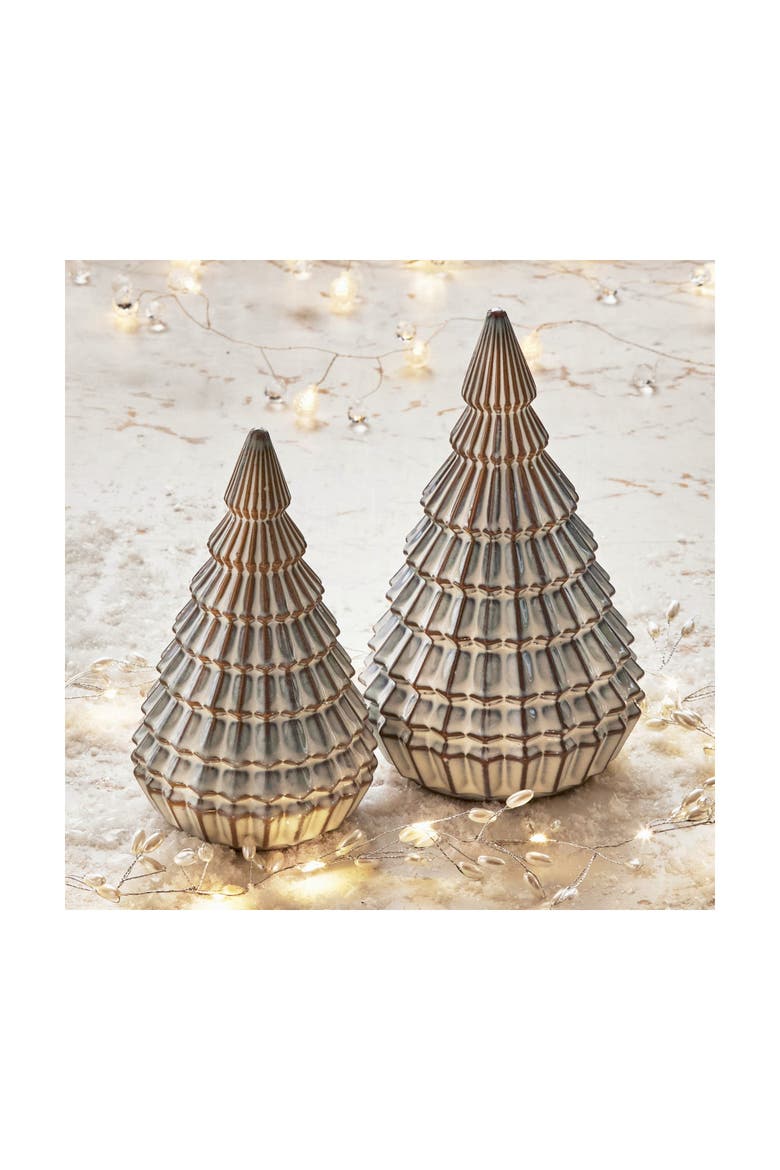 Aspen Tree Decor White Ceramic Holiday Tree Sculpture, Alternate, color, White