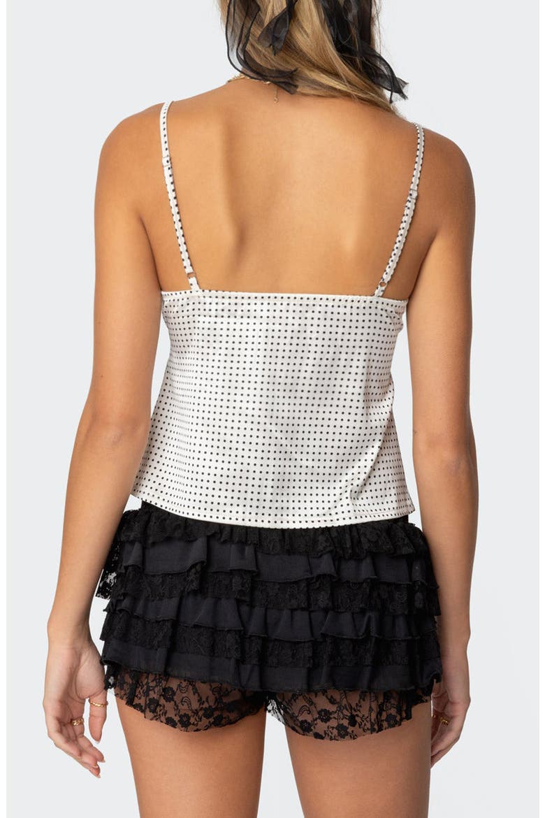 Polka Dot Satin Camisole, Alternate, color, CREAM