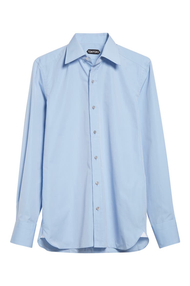 Classic Fit Cotton Button-Up Shirt, Alternate, color, LIGHT BLUE