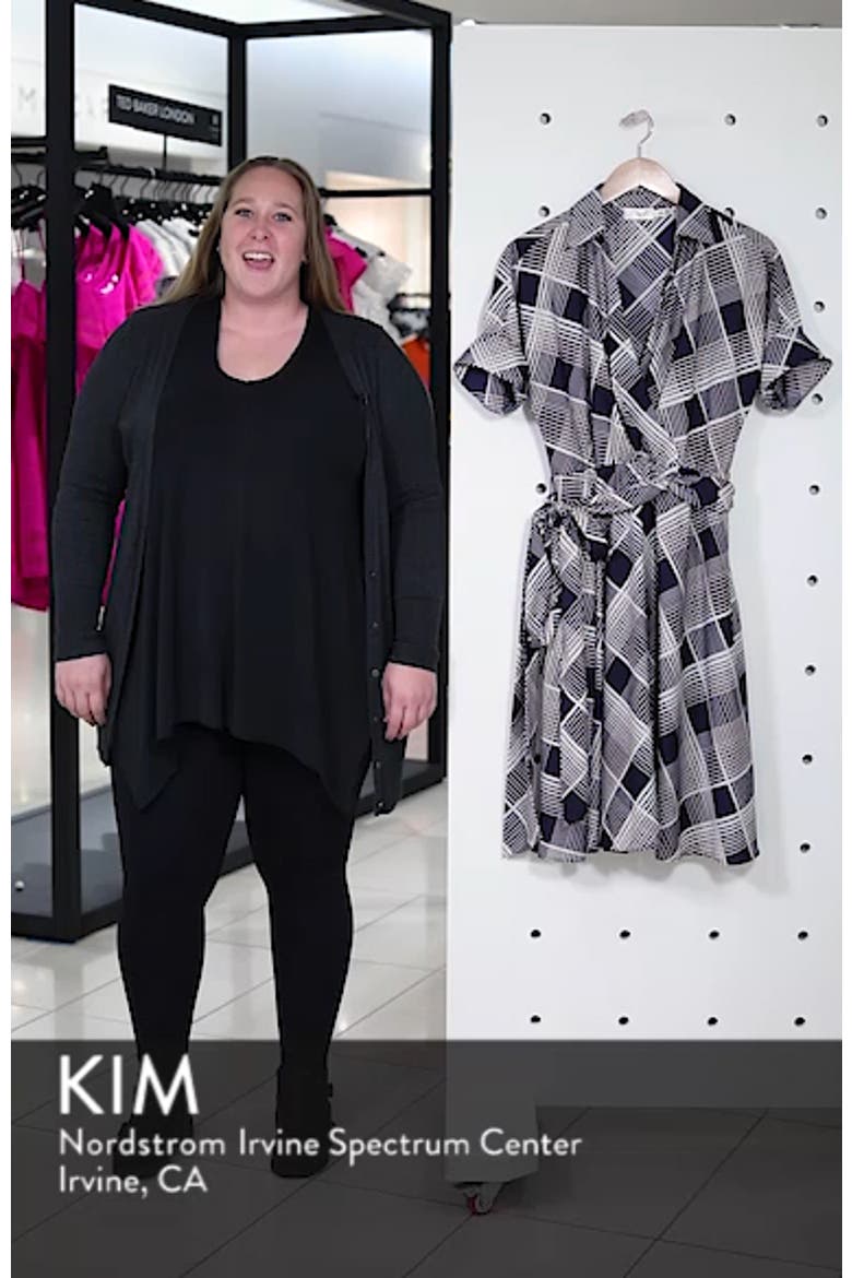 Plaid Surplice Midi Dress video