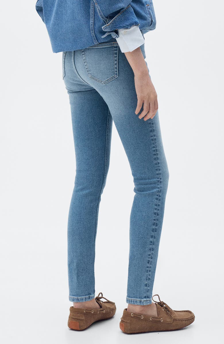 MANGO Newisa Mid Rise Skinny Jeans, Alternate, color, Medium Blue