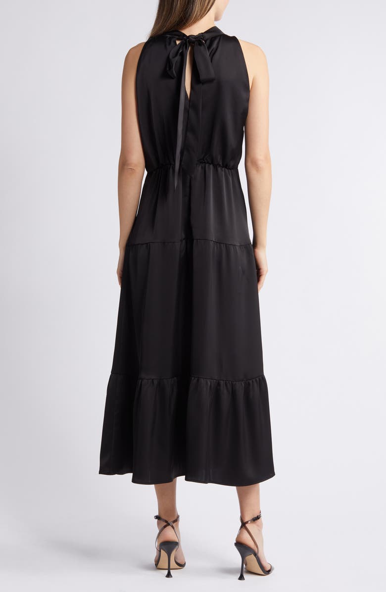 Sam Edelman High Neck Sleeveless Satin Dress, Alternate, color,