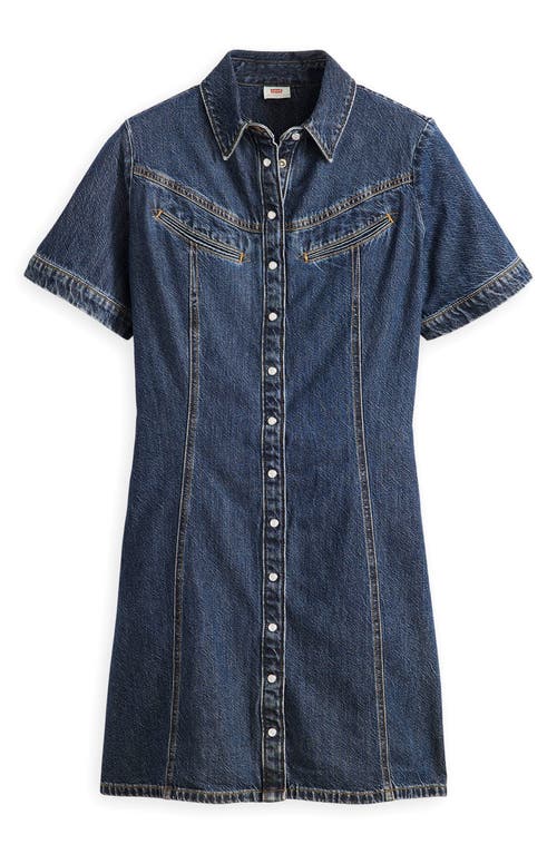 Levi's Rinoa Short Sleeve Denim Shirtdress In Blue