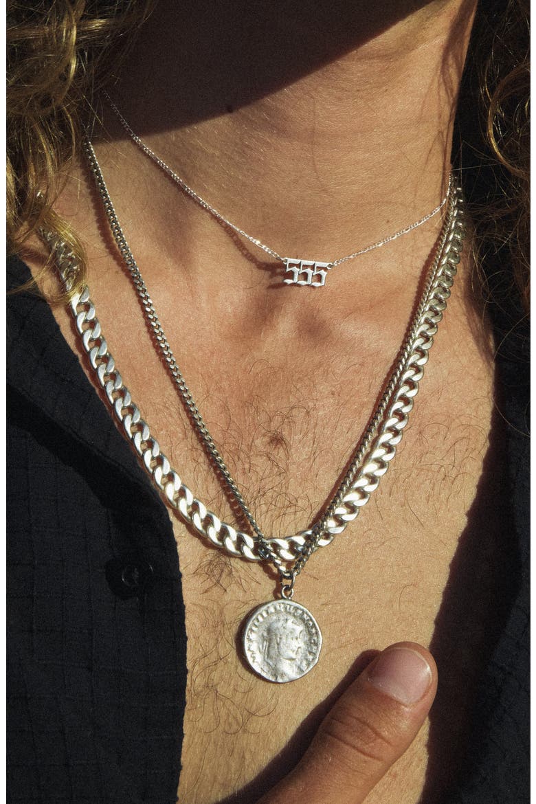 Rhapsody Cuban Chain Necklace, Alternate, color, SILVER