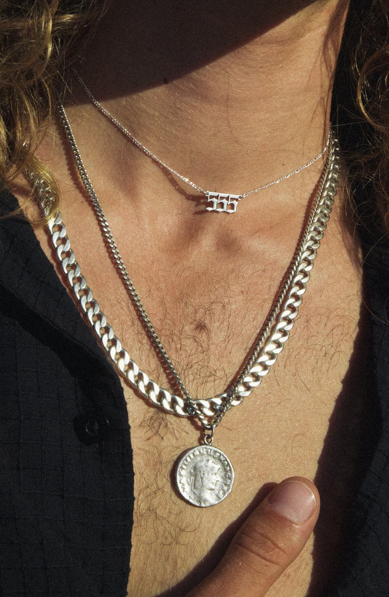 Child of Wild Rhapsody Cuban Chain Necklace, Alternate, color, Silver