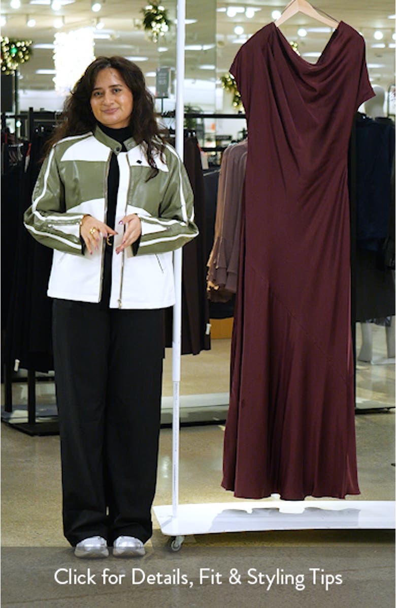 Satin Off the Shoulder Gown, sales video thumbnail