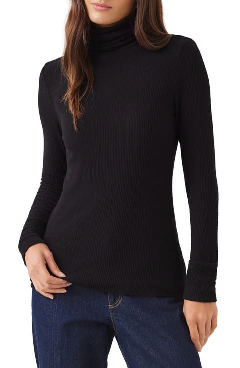 Ribbed Turtleneck Top