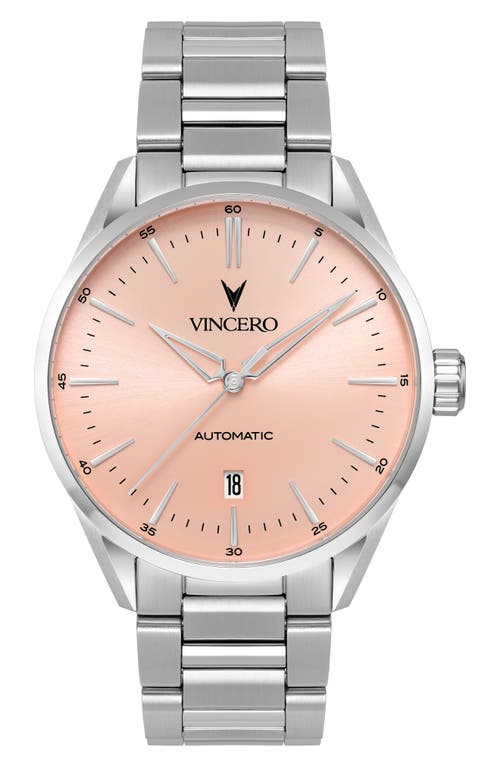 Vincero Icon Salmon Dial Automatic Bracelet Watch, 41mm In Salmon