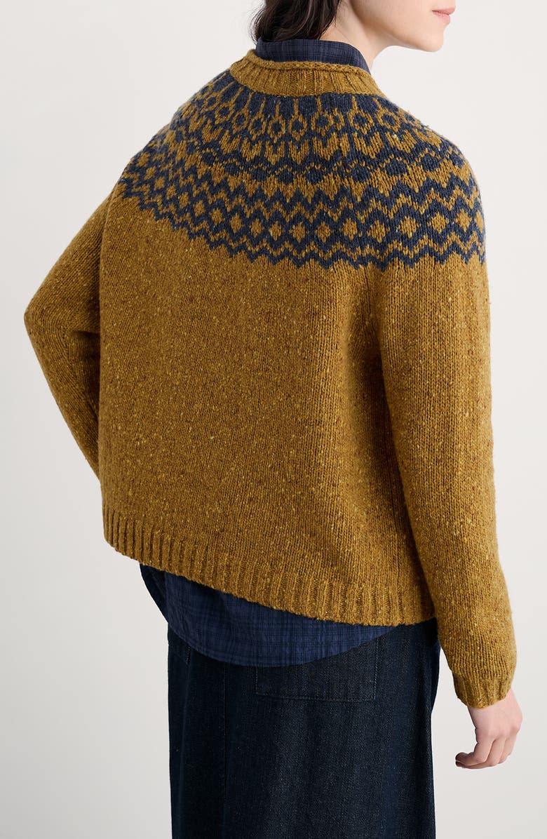Seasalt Cornwall Port Kinnis Fair Isle Merino Wool Blend Crewneck Sweater, Alternate, color, Knit Wag Tail Marshland
