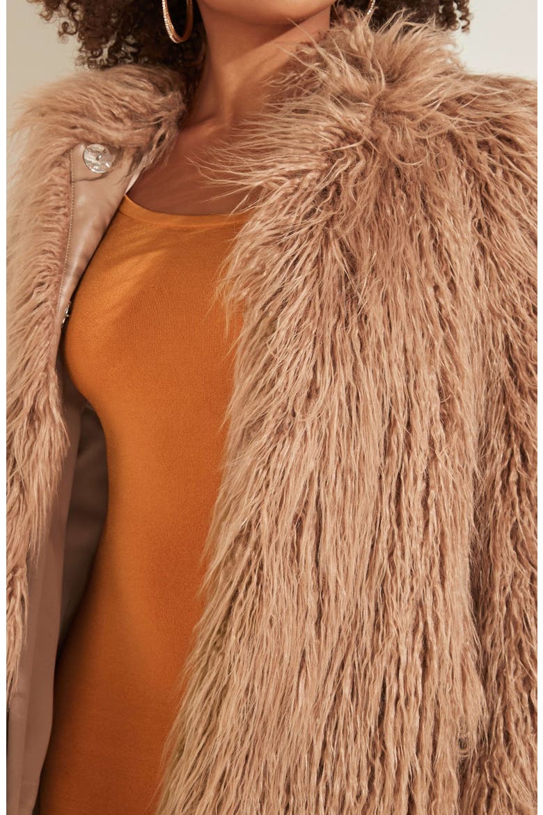 Maurizia Faux Fur Coat, Alternate, color, G1DA-MEDIU