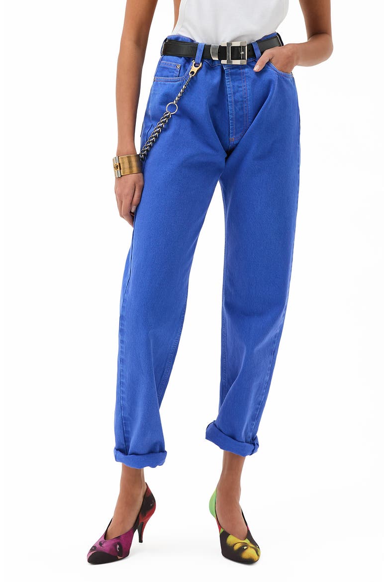 Gender Inclusive Straight Leg Jeans, Main, color, SKY BLUE
