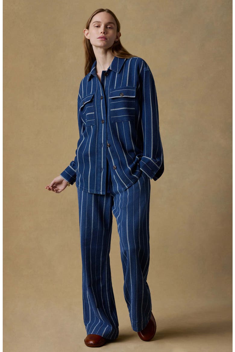 Island Tide Stripe Organic Cotton Shirt Jacket, Alternate, color, INDIGO DRIFT STRIPE