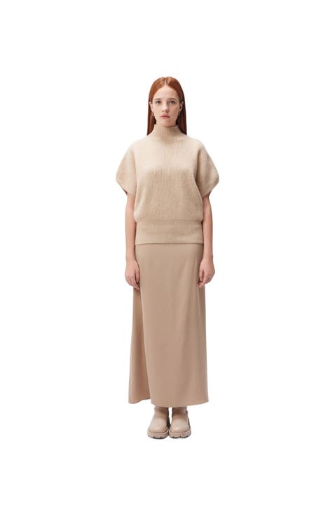 Cashmere Short-Sleeve Turtleneck