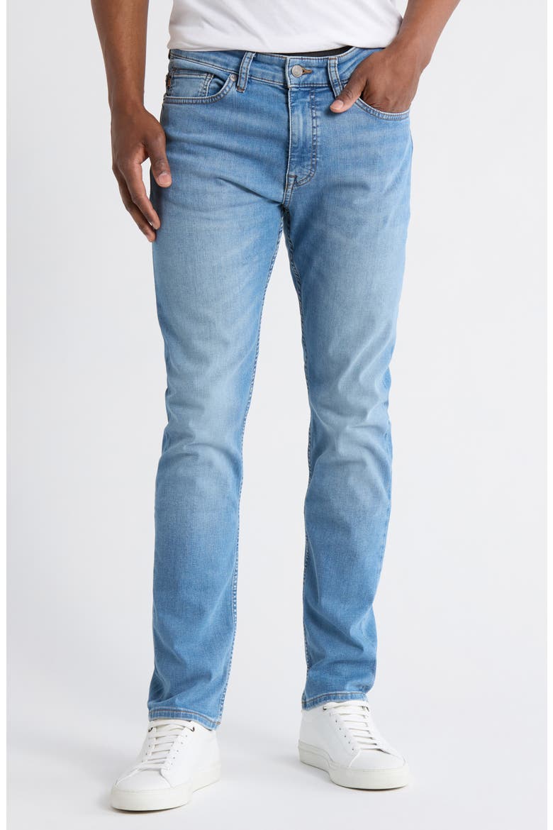 Delaware Slim Fit Stretch Jeans, Main, color, BRIGHT BLUE