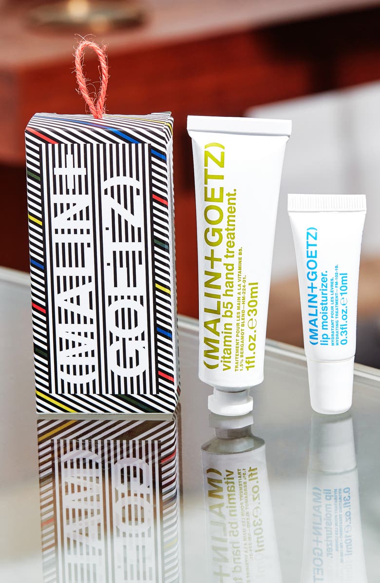 MALIN+GOETZ In Good Hands Hand Cream & Lip Moisturizer Set USD $28 Value, Alternate, color, 