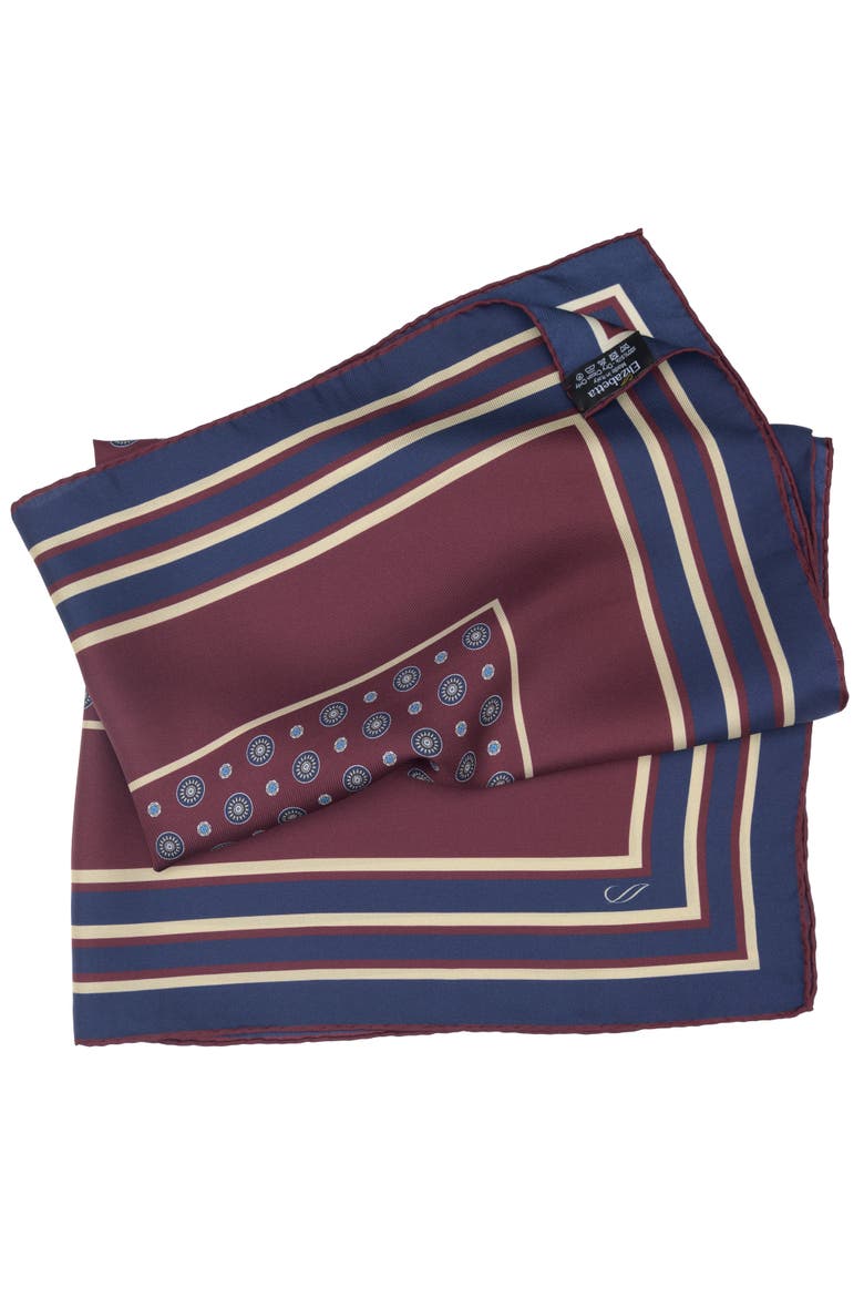 Aldo - Silk Neckerchief for Men, Alternate, color, Burgundy