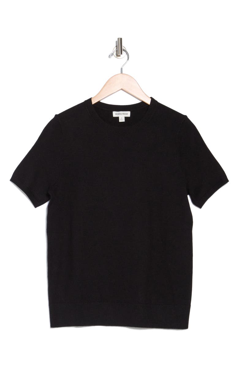 Nordstrom Slim Fit Short Sleeve Sweater, Alternate, color, 