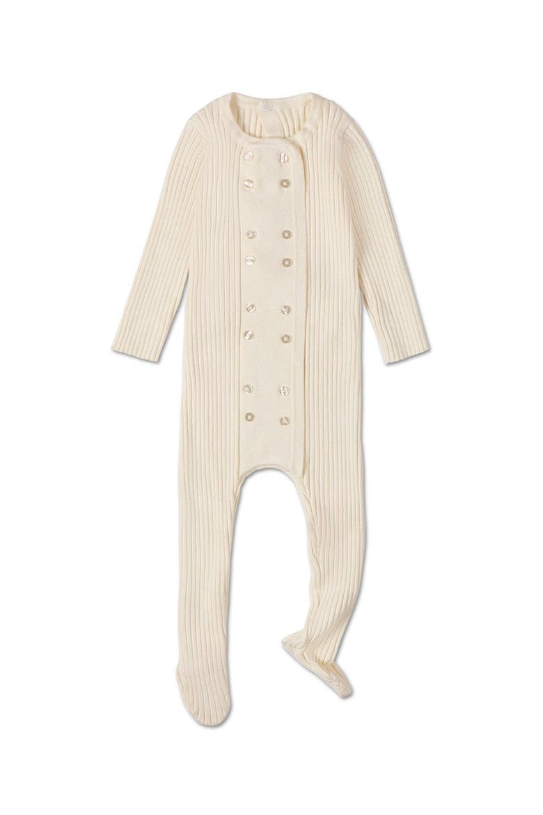 Sweater Rib Footie, Main, color, Winter White
