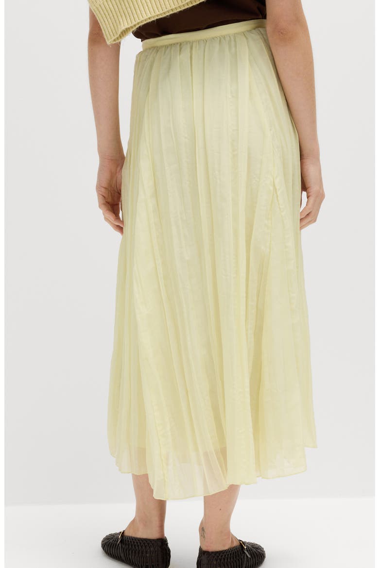 Crinkle Midi Skirt, Alternate, color, YELLOW