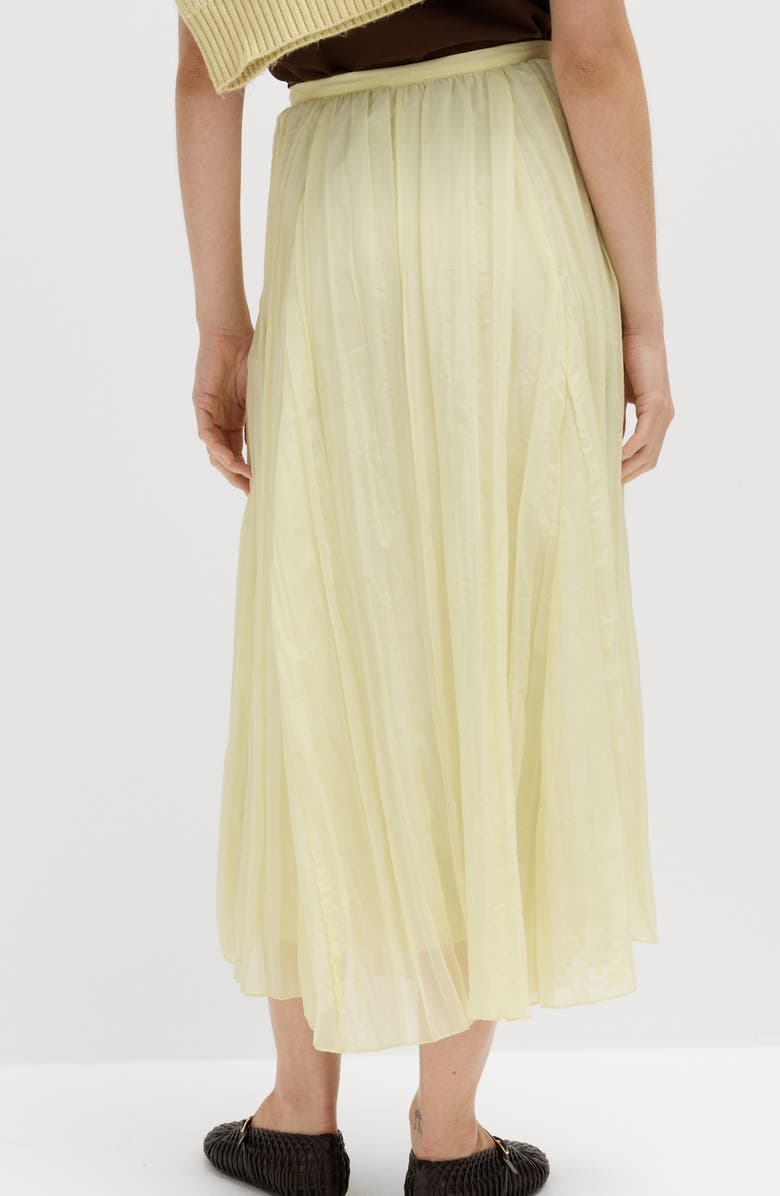 M&S Crinkle Midi Skirt, Alternate, color, Yellow
