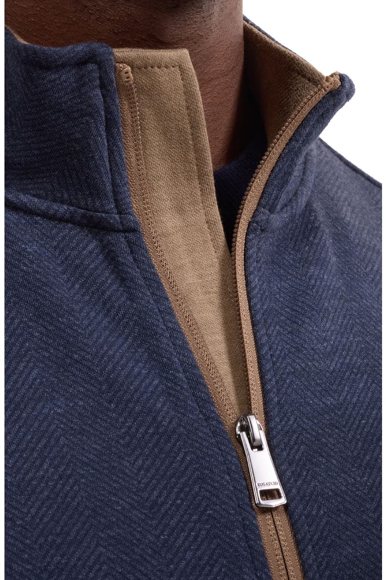 Full Zip Knit Vest, Alternate, color, NAVY