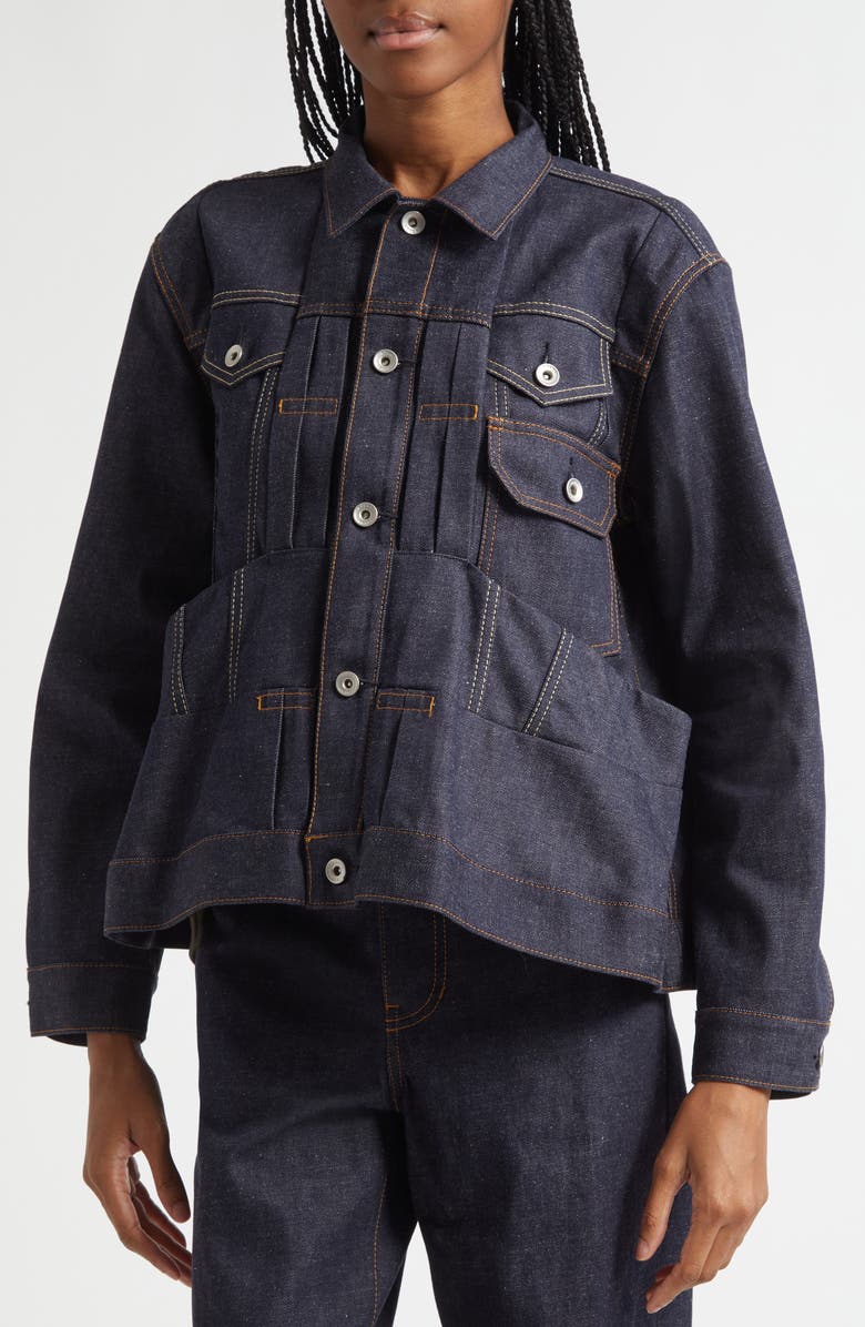 Sacai Denim Jacket, Alternate, color, Indigo