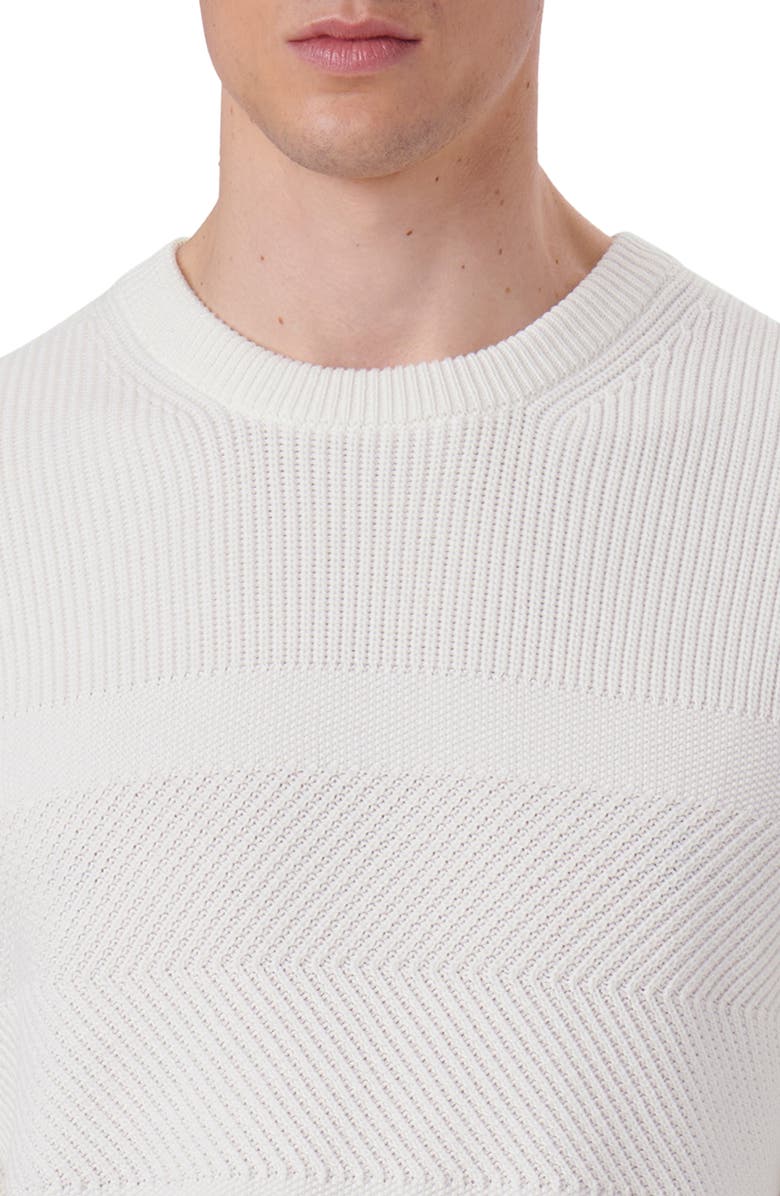 Bugatchi Mixed Stitch Cotton Sweater, Alternate, color, 