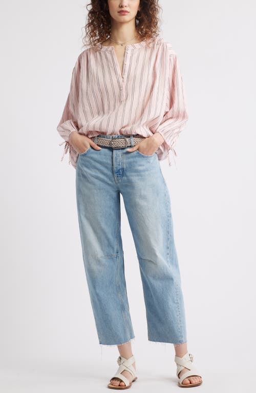 TREASURE & BOND TREASURE & BOND STRIPE COTTON POPOVER SHIRT 