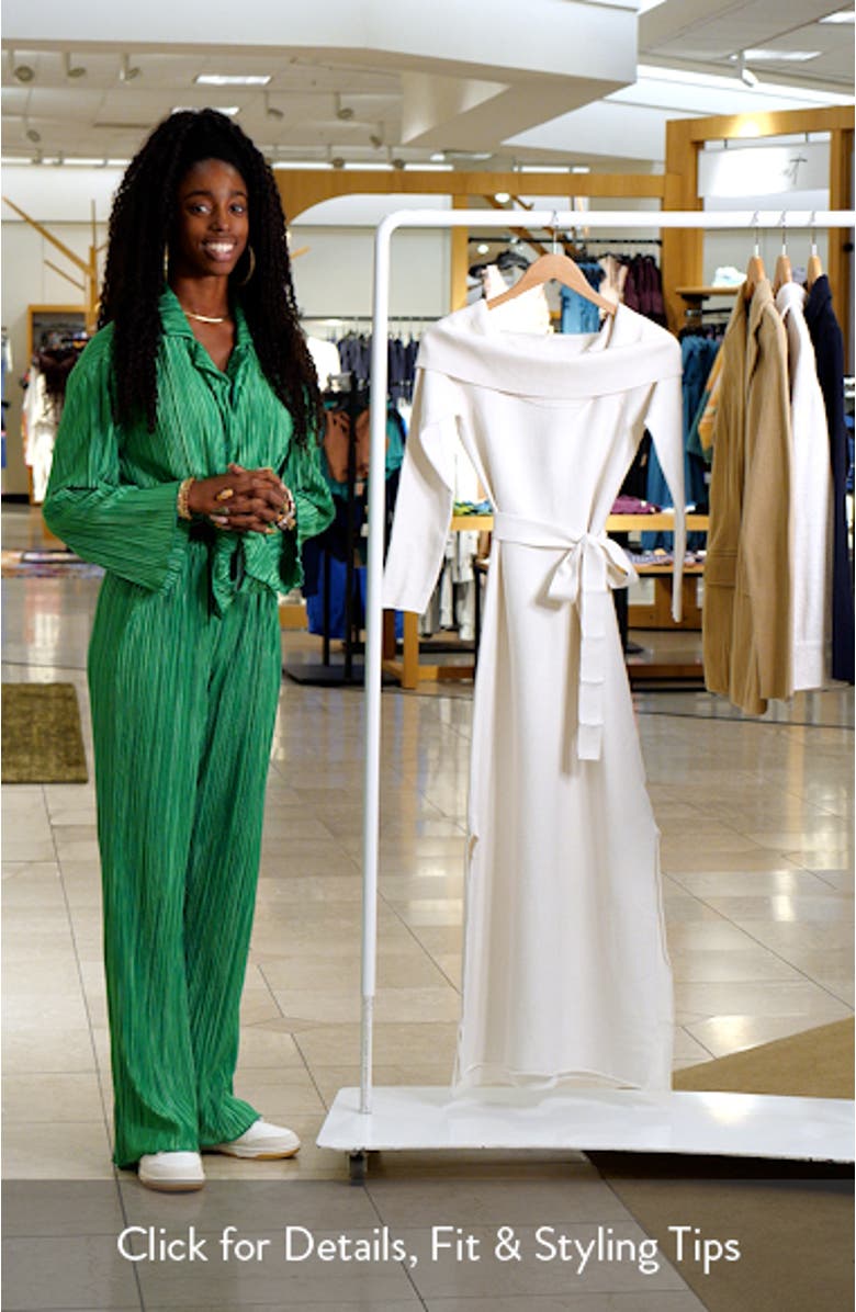 x @cellajaneblog Over the Shoulder Sweater Dress, sales video thumbnail