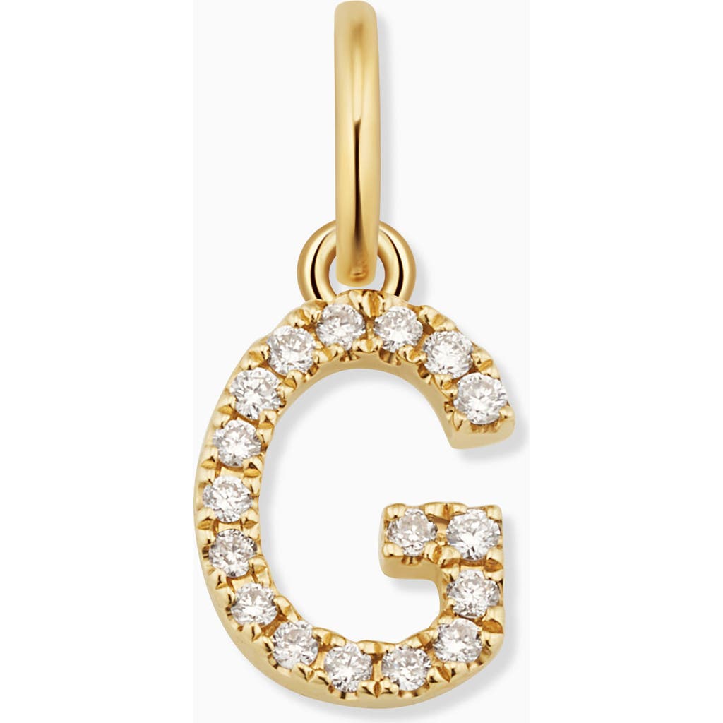 Oradina 14k Gold My Letter Diamond Pendant Charm In Gold