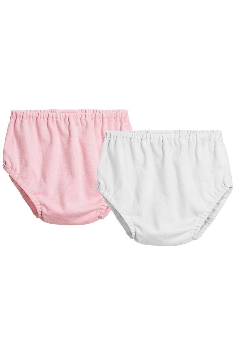 Baby Unisex 100% Soft Cotton Diaper Cover 2-Pack, Main, color, Pink/White