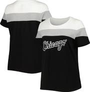 PROFILE Women's Black/Heather Gray Chicago White Sox Plus Size Colorblock T-Shirt