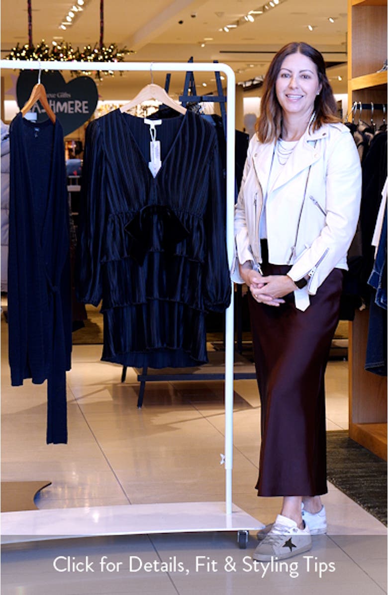 Melissa Plissé Long Sleeve Tiered Minidress, sales video thumbnail