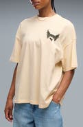PUMA Street Glam Oversize Studded Cotton Graphic T-Shirt
