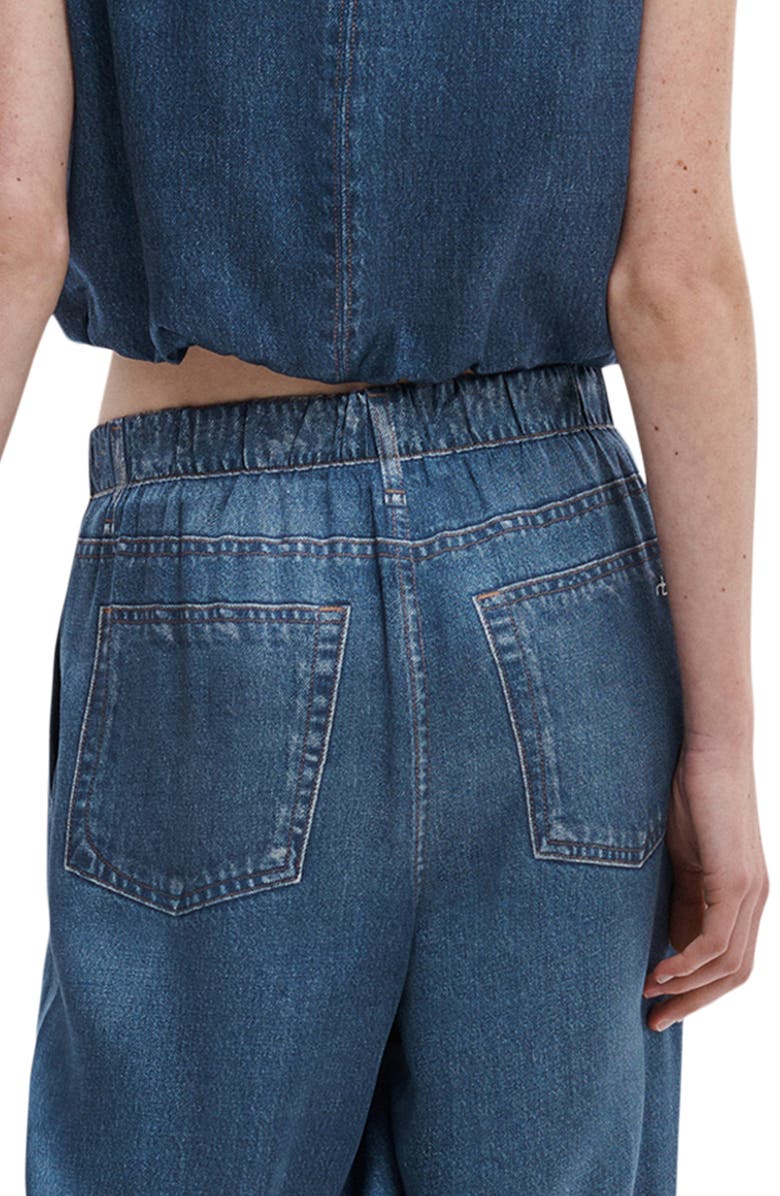 rag & bone rb Miramar Satin Pull-On Bubble Pants, Alternate, color, Jasper