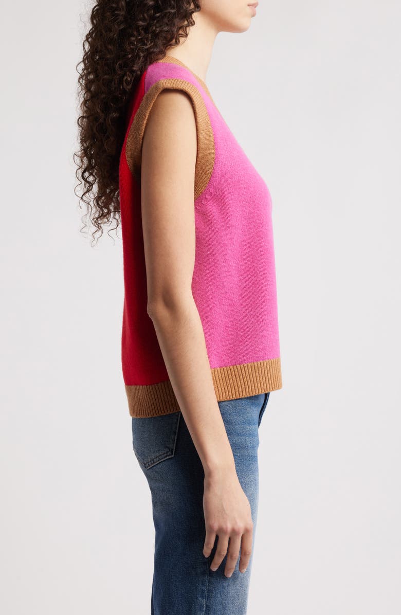 Boden Olivia Colorblock Merino Wool Sweater Vest, Alternate, color, 