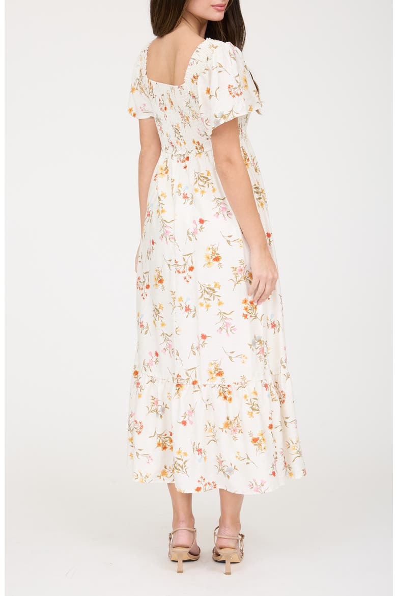 Flutter Sleeve Midi Sundress, Alternate, color, IVORY