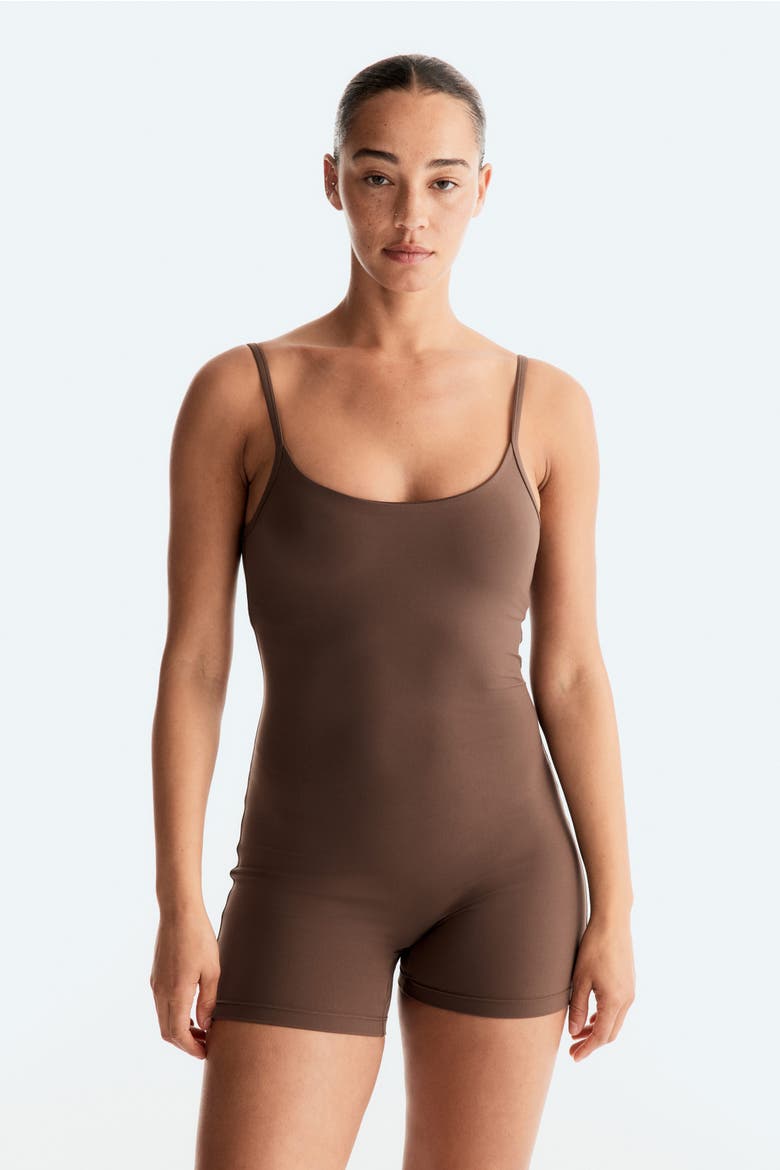 Sports Unitard With Softmove, Alternate, color, Mocha